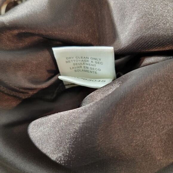 BCBG Maxazria Brown Silk Halter Dress Mini X-Small Sexy Night Out - Picture 14 of 15